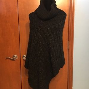 Steve Madden Cowl Neck Poncho Sweater